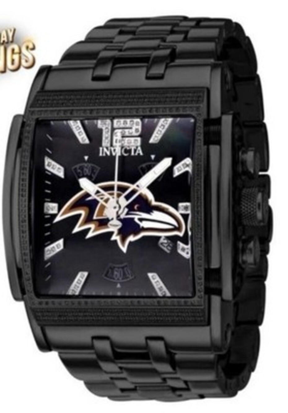 Invicta NFL Baltimore Ravens 1.47 Carat Diamond Men's Watch 47mm Black 42712